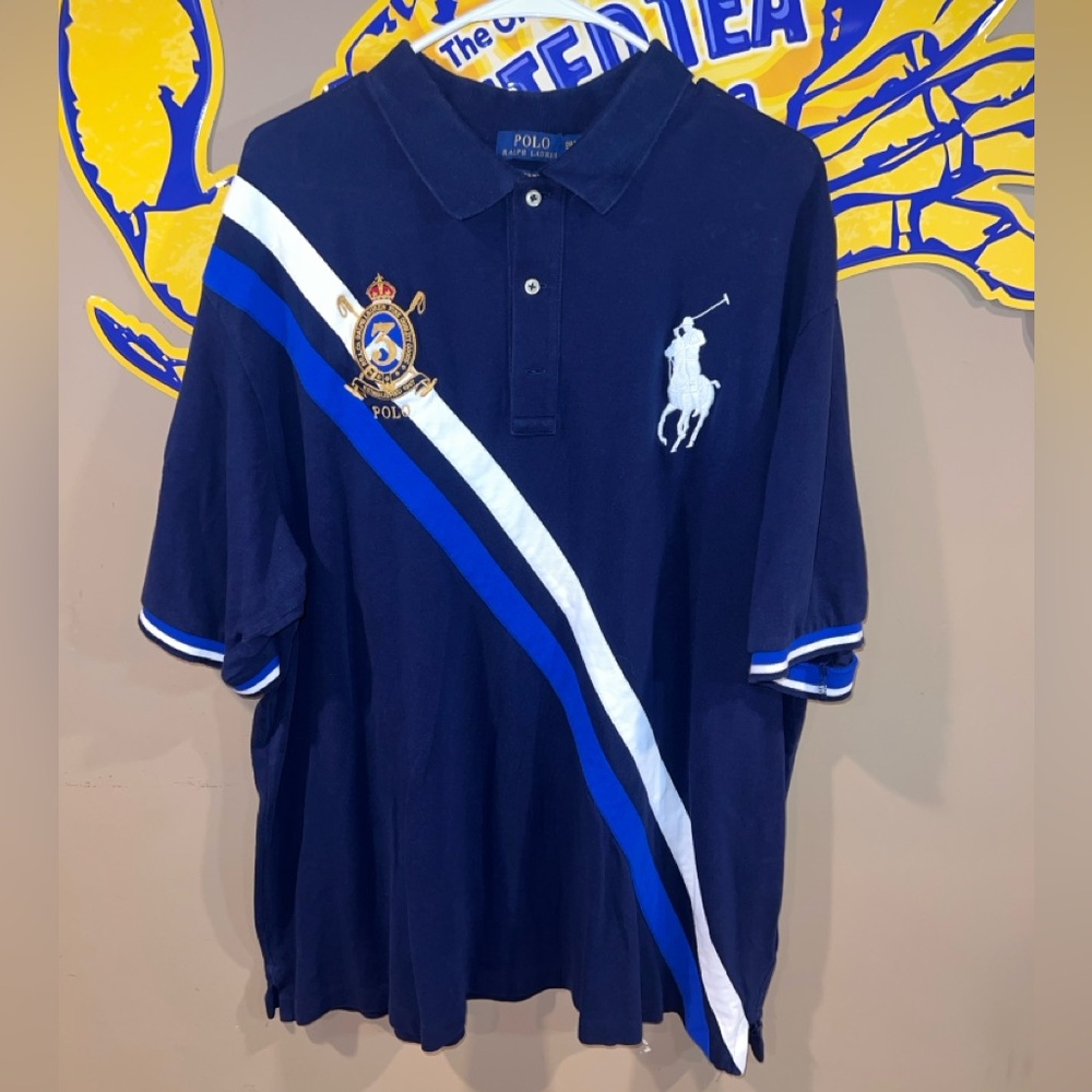 Polo by Ralph Lauren Dark Blue Custom Slim Fit Shirt